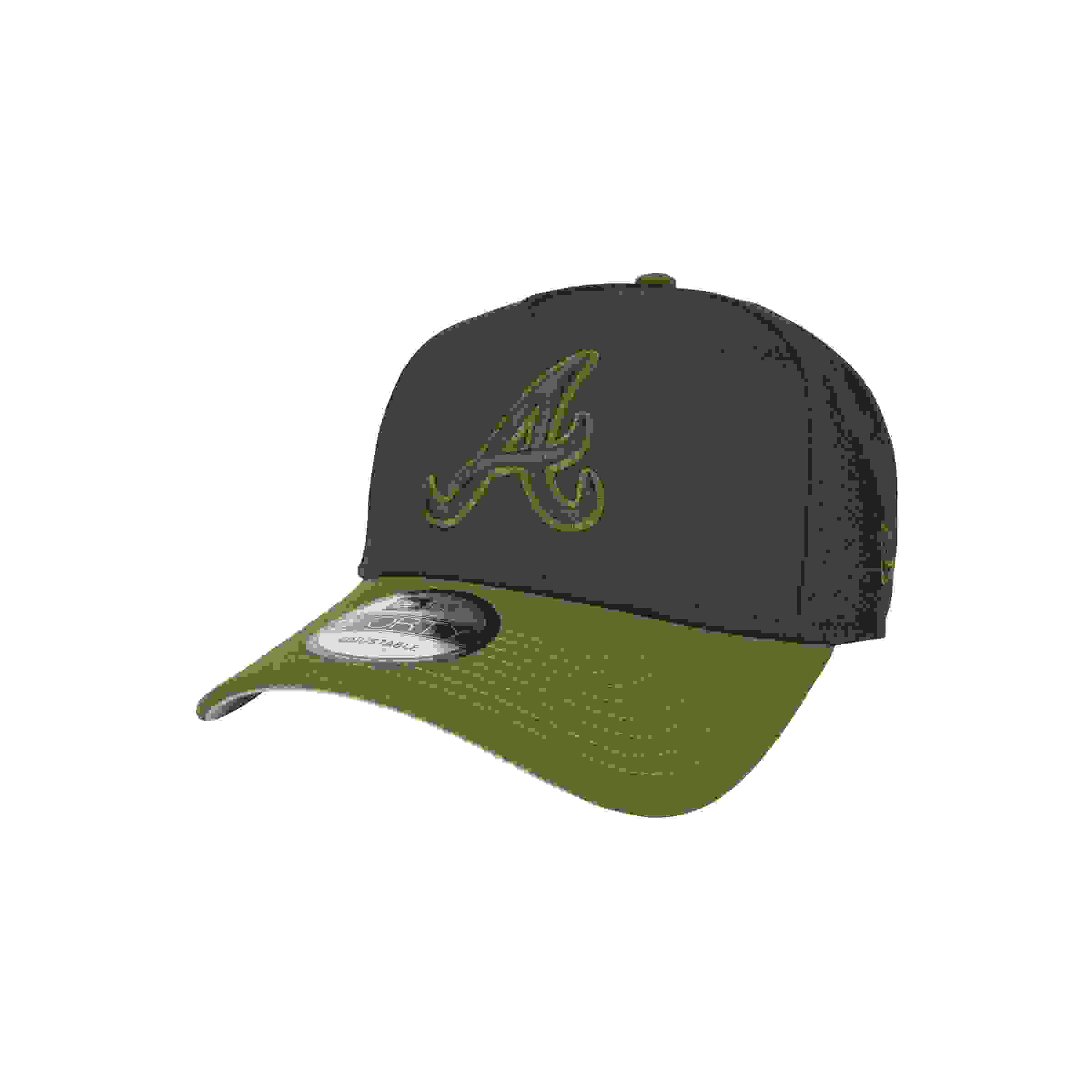 New Era Atlanta Braves 9FORTY A-Frame Black/Green Snapback Hat